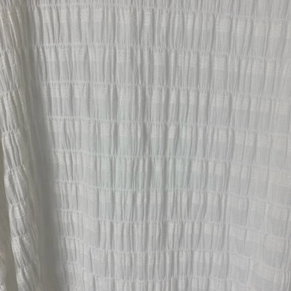 Bb Dakota Steve Madden White Textured Puff Sleeve Mini Dress size Small - Picture 7 of 8